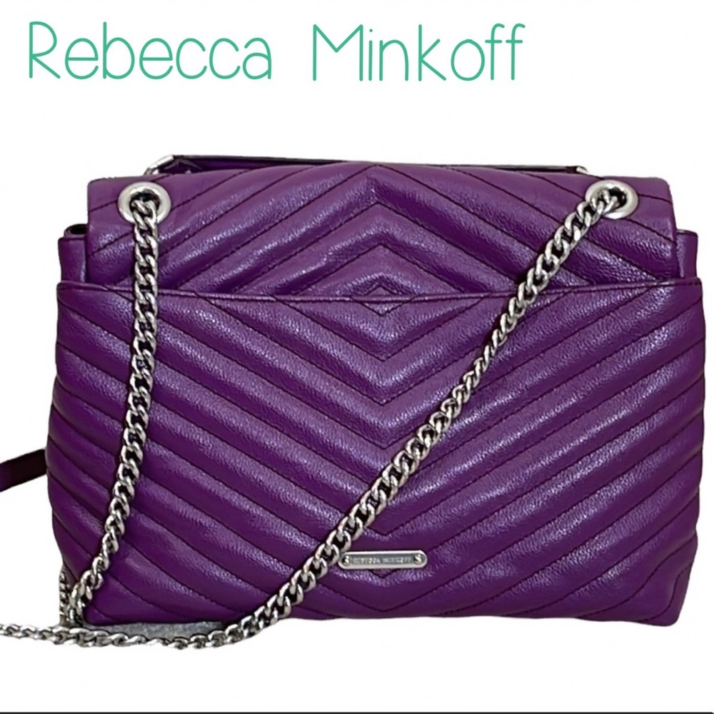 Rebecca Minkoff purple Edie flap Shoulder bag